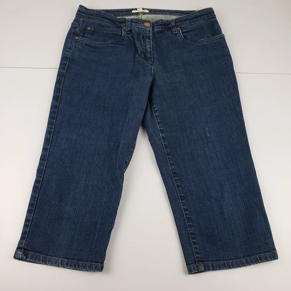 Eileen Fisher 30x17 Capri‎ Jeans Women's Small Blue Denim Capri Pants